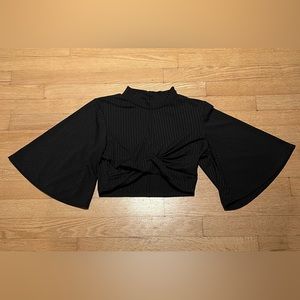 Black Cropped Nasty Gal Top